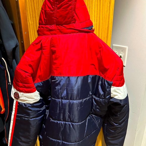 Calvin Klein Men’s Winter Jacket size XL tricolour red white and blue - Picture 3 of 8
